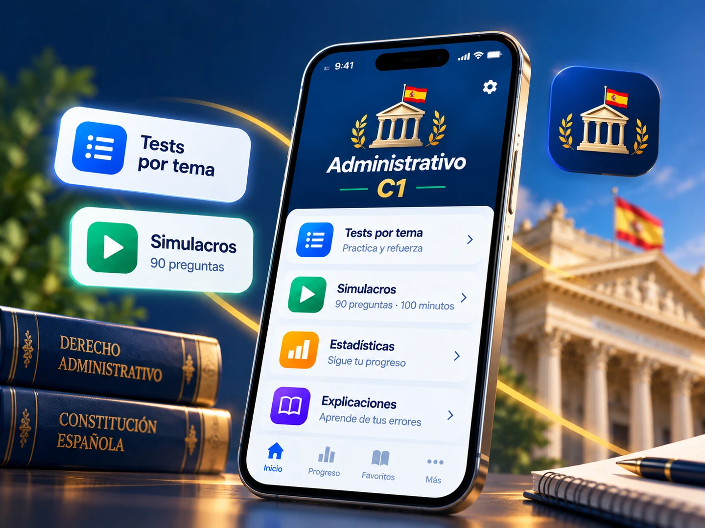 Tests para Administrativo C1 de la AGE en Android