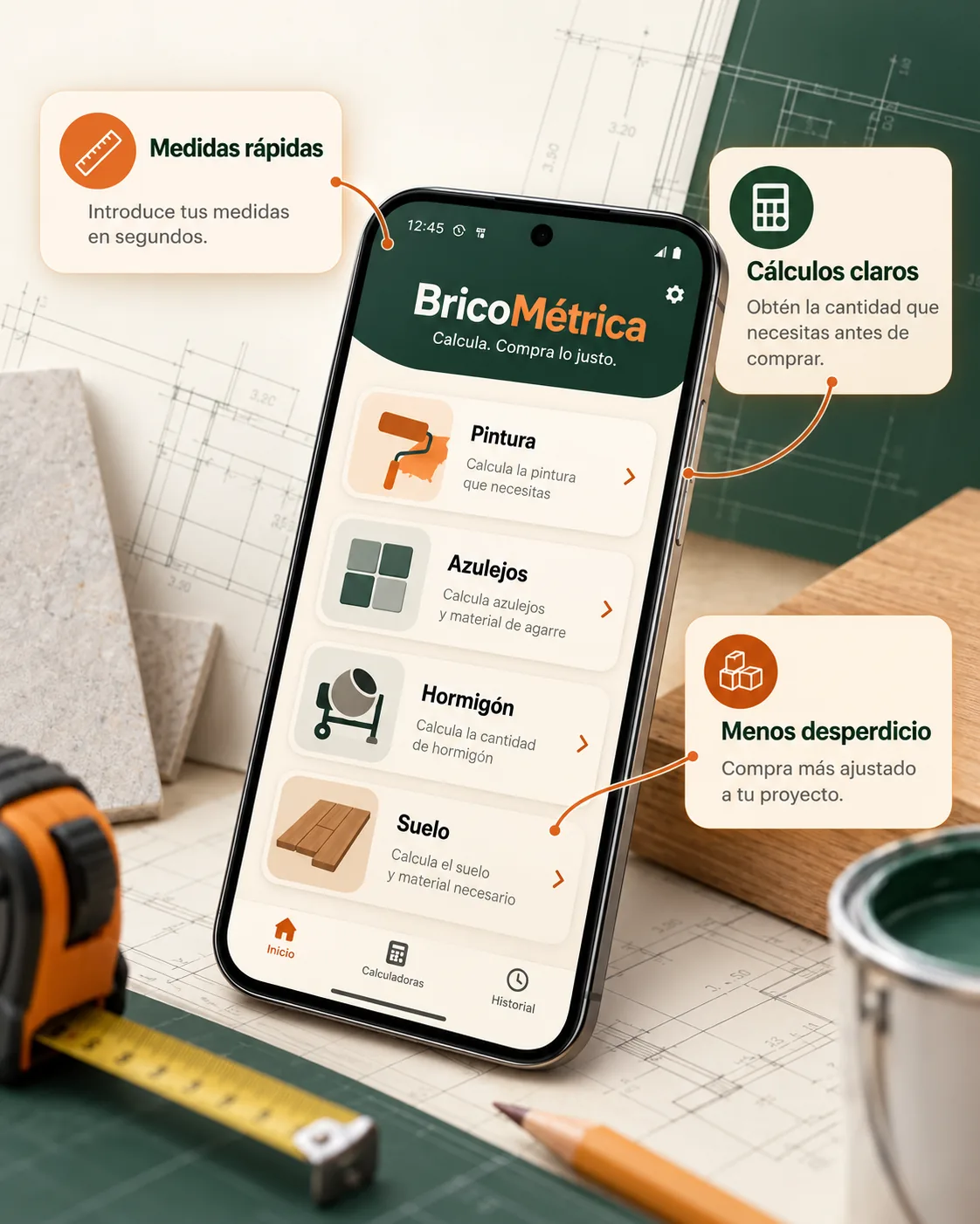 BricoMétrica, cálculos para proyectos